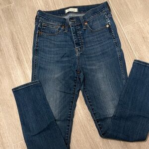 Madewell Skinny High-Rise Jeans in Deep Indigo